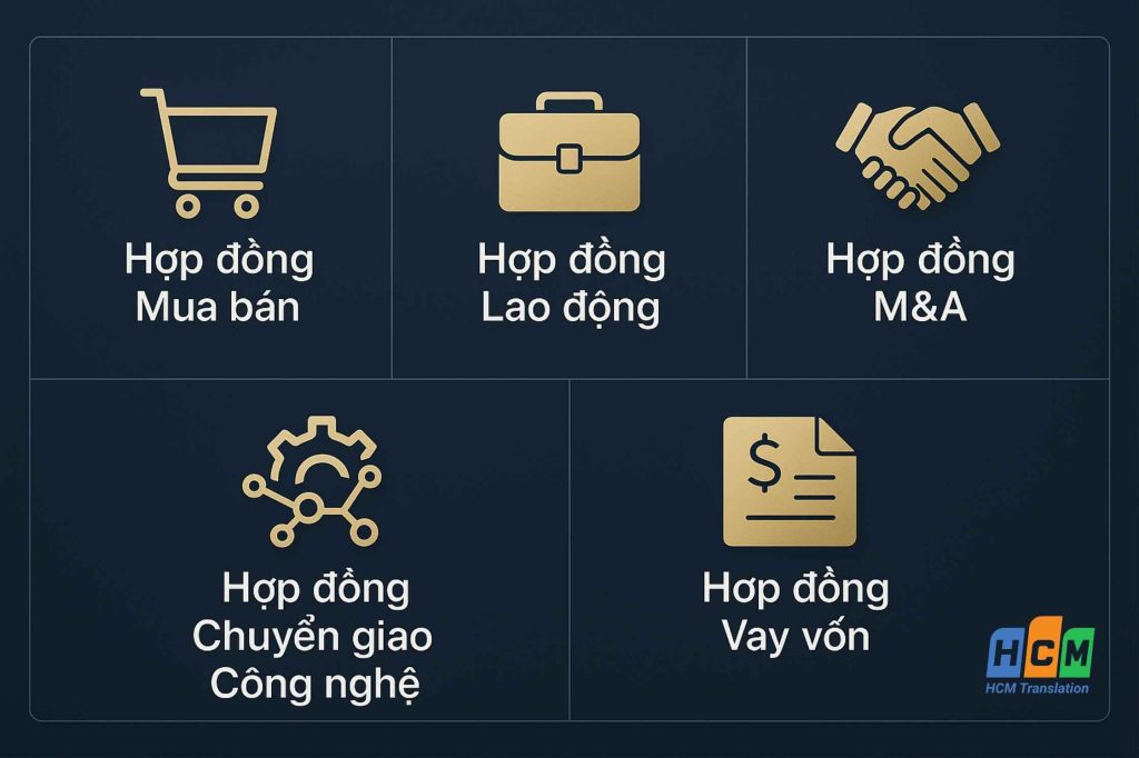 Các loại hợp đồng thương mại quốc tế cần dịch thuật chính xác