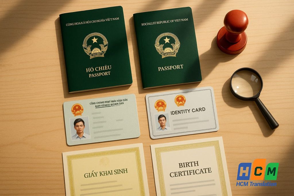 Dịch thuật công chứng giấy tờ tùy thân uy tín, lấy ngay tại TPHCM.