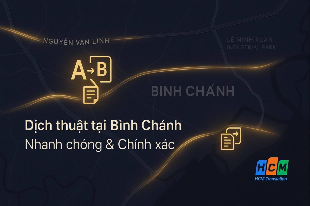 Dịch vụ dịch thuật tiếng Anh chuyên nghiệp cho các KCN tại Huyện Bình Chánh.