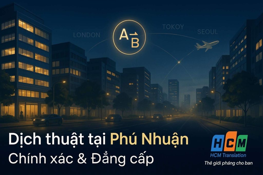 Dịch vụ dịch thuật tiếng Anh chuyên nghiệp, uy tín tại Quận Phú Nhuận.