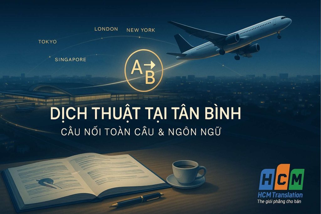 Dịch vụ dịch thuật tiếng Anh nhanh chóng, uy tín tại Quận Tân Bình, gần sân bay.