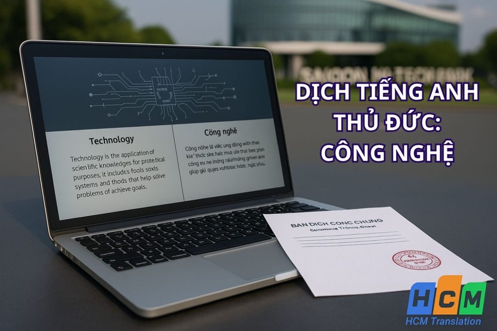 Dịch vụ dịch tiếng Anh tài liệu công nghệ chuyên nghiệp tại Thủ Đức.
