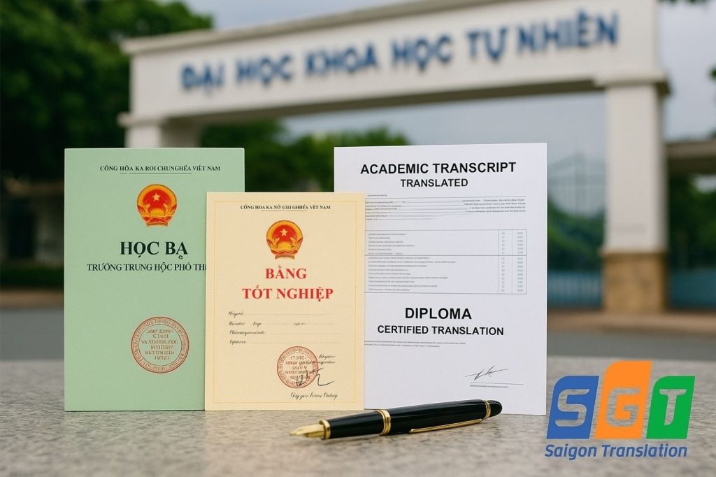 Dịch vụ dịch tiếng Anh hồ sơ du học uy tín tại Thủ Đức, gần Làng Đại học.