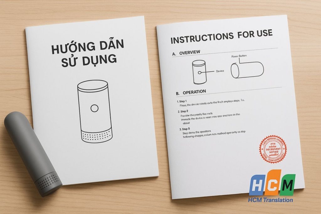 Dịch vụ dịch tiếng Anh hướng dẫn sử dụng chuyên nghiệp tại Thủ Đức.