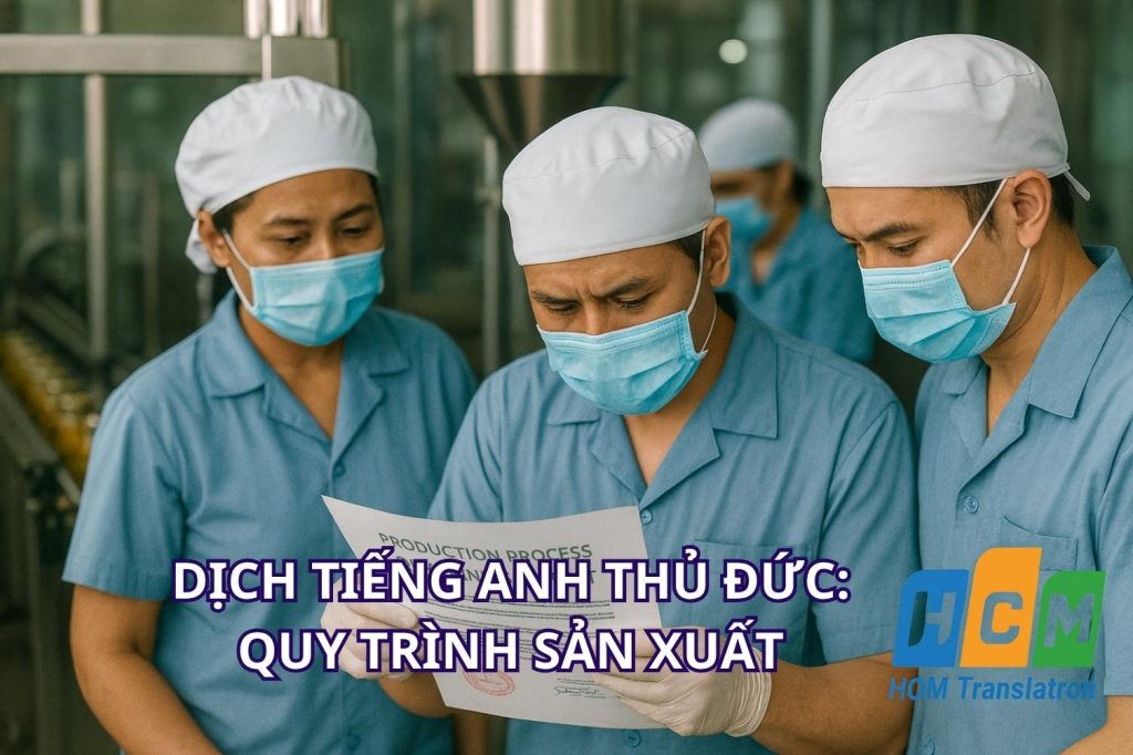 Dịch vụ dịch tiếng Anh quy trình sản xuất (SOP) chuyên nghiệp tại Thủ Đức.