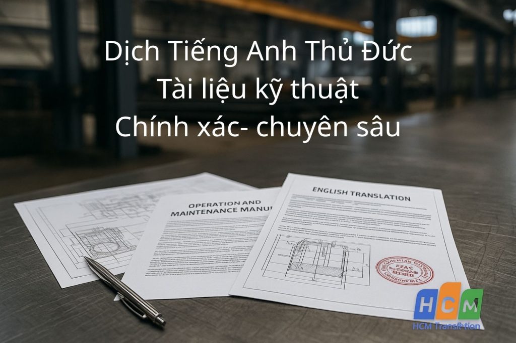 Dịch vụ dịch tiếng Anh tài liệu kỹ thuật chuyên ngành tại Thủ Đức.