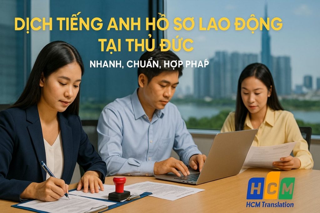 Dịch tiếng Anh hồ sơ lao động tại Thủ Đức
