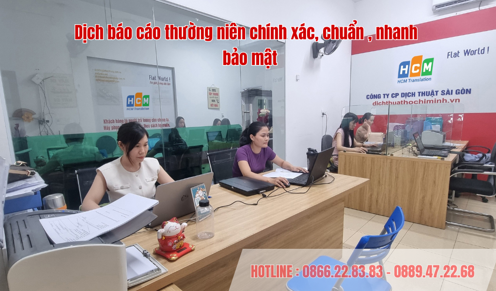 Dịch báo cáo thường niên chính xác, chuẩn , nhanh bảo mật