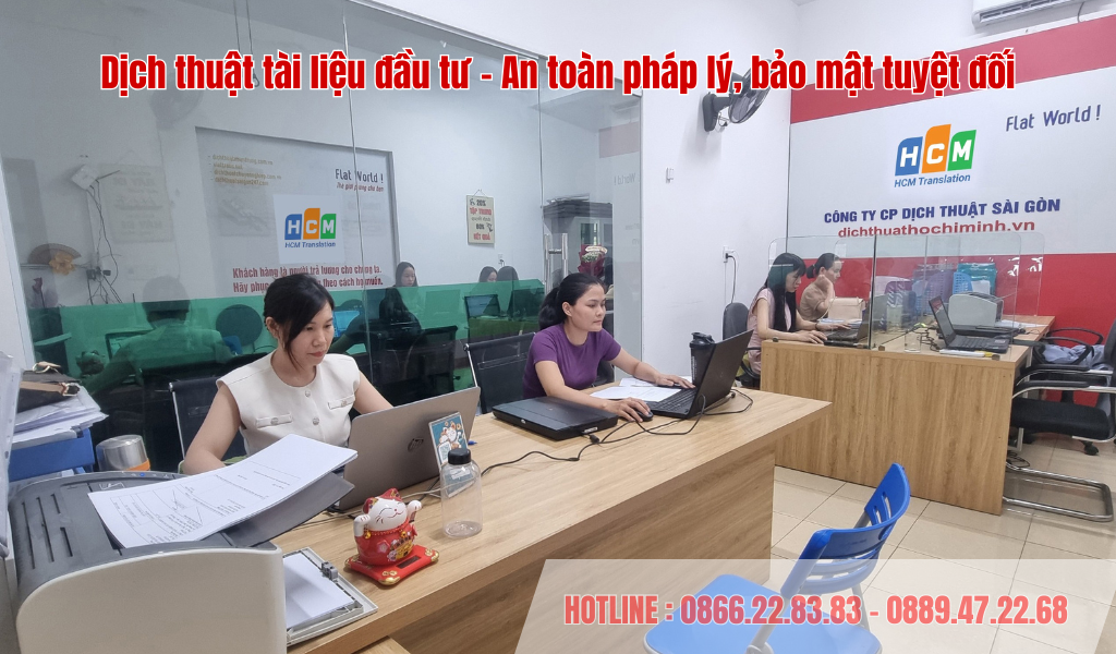 Dịch thuật tài liệu đầu tư – An toàn pháp lý, bảo mật tuyệt đối