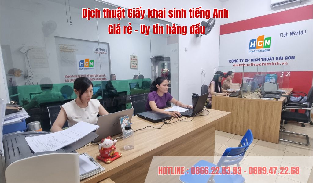 Dịch Giấy khai sinh tiếng Anh – Uy tín hàng đầu, giá rẻ cạnh tranh, lấy ngay trong ngày.