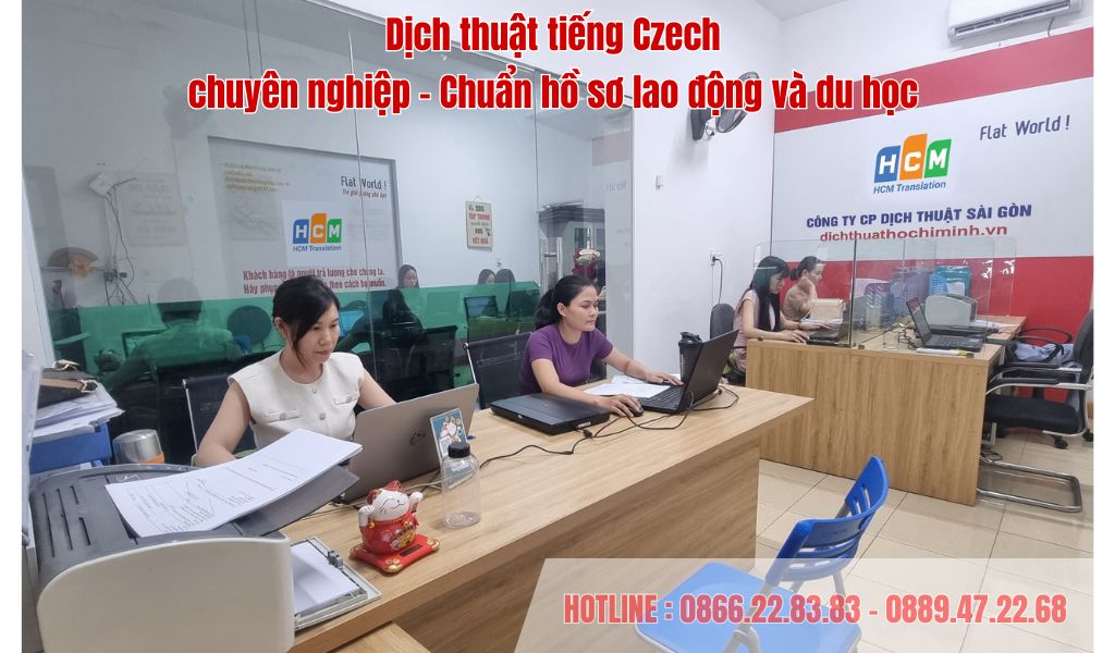 Dịch thuật tiếng Czech chuyên nghiệp – Giải pháp hàng đầu cho lộ trình lao động và định cư tại Cộng hòa Séc.