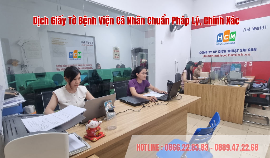 Dịch Giấy Tờ Bệnh Viện Cá Nhân Chuẩn Pháp Lý, Chính Xác