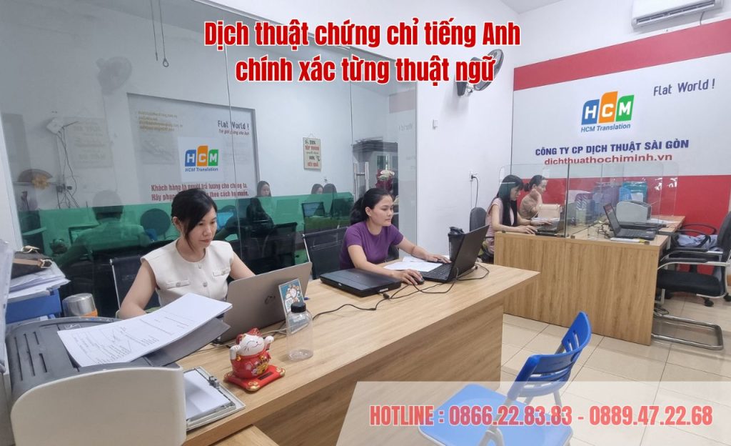 Dịch thuật chứng chỉ tiếng Anh – Giải pháp ngôn ngữ chuẩn mực quốc tế