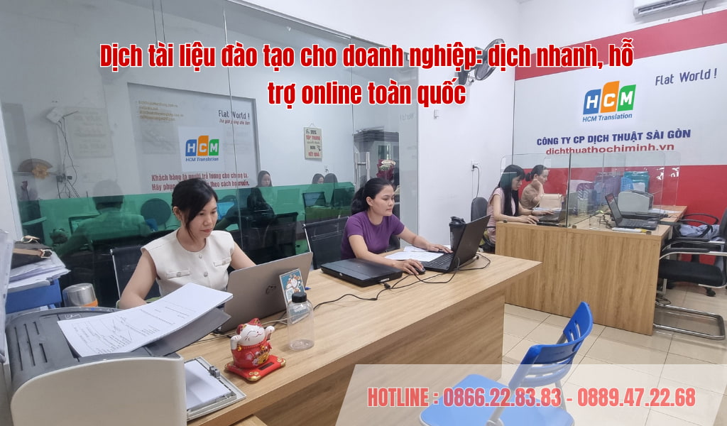dịch Tài liệu đào tạo 