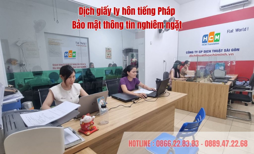 Dịch giấy ly hôn tiếng Pháp – Bảo mật thông tin và chuẩn xác pháp lý