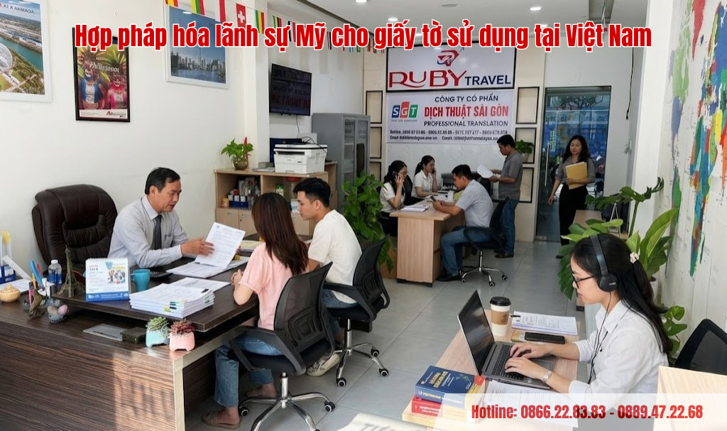 Hợp pháp hóa lãnh sự Mỹ cho giấy tờ sử dụng tại Việt Nam